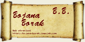 Bojana Borak vizit kartica